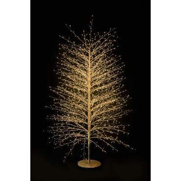 ALBERO ORO 180CM 2000LED CALDO C/FLASH