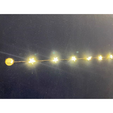 CATENA METAL 40LED STELLA 4M BIANCO CALD 2