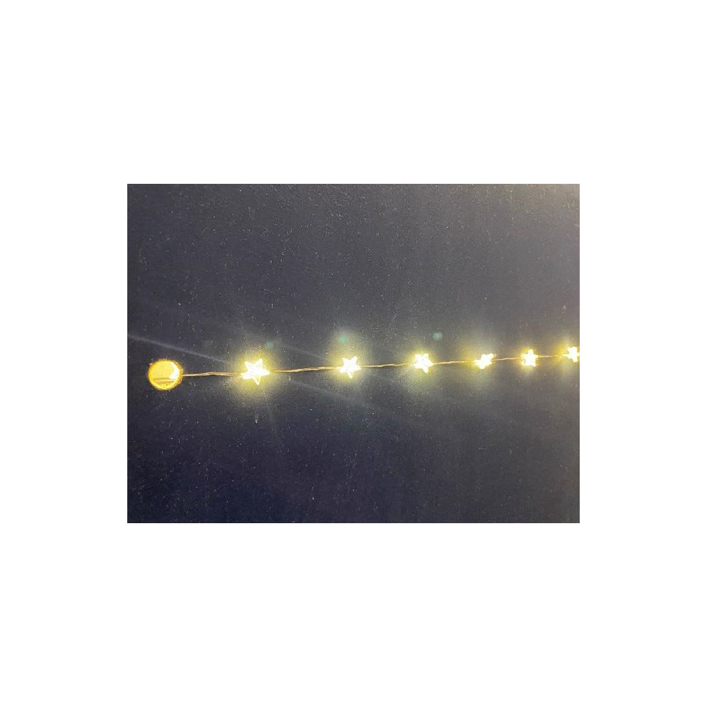 CATENA METAL 40LED STELLA 4M BIANCO CALD