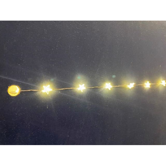 CATENA METAL 40LED STELLA 4M BIANCO CALD