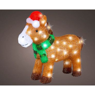CAVALLO NATALE 17,5X44X38CM 60LED IP44