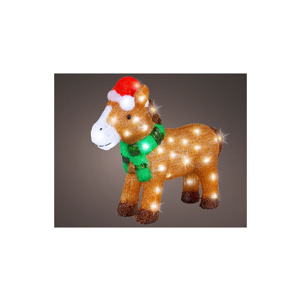 CAVALLO NATALE 17,5X44X38CM 60LED IP44