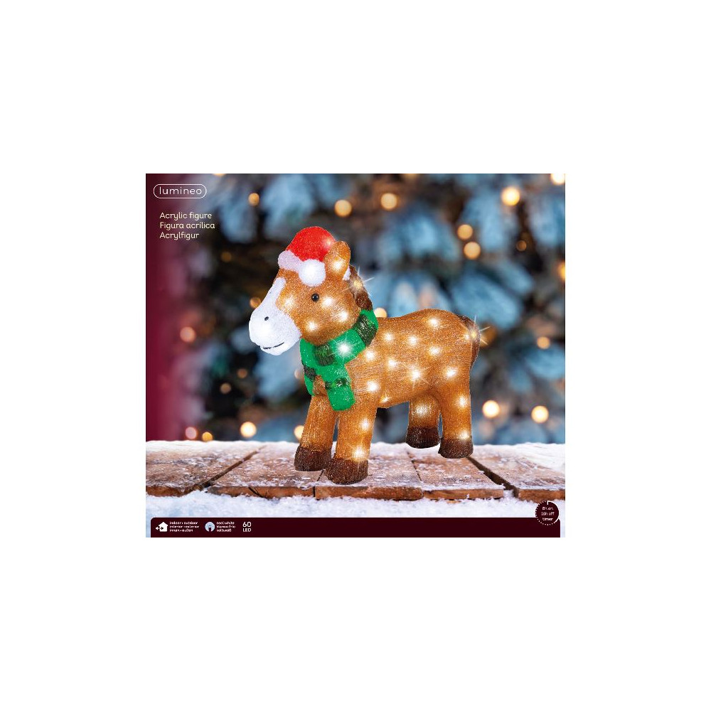 CAVALLO NATALE 17,5X44X38CM 60LED IP44