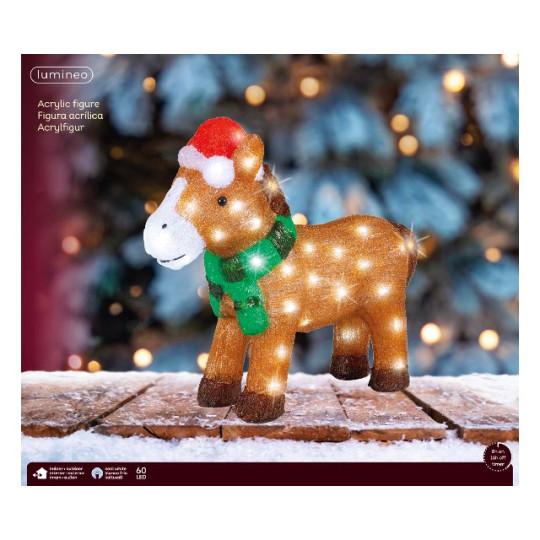 CAVALLO NATALE 17,5X44X38CM 60LED IP44