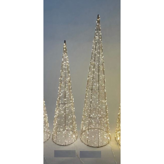 CONO ORO D16X80CM 400LED CALDO FLASH