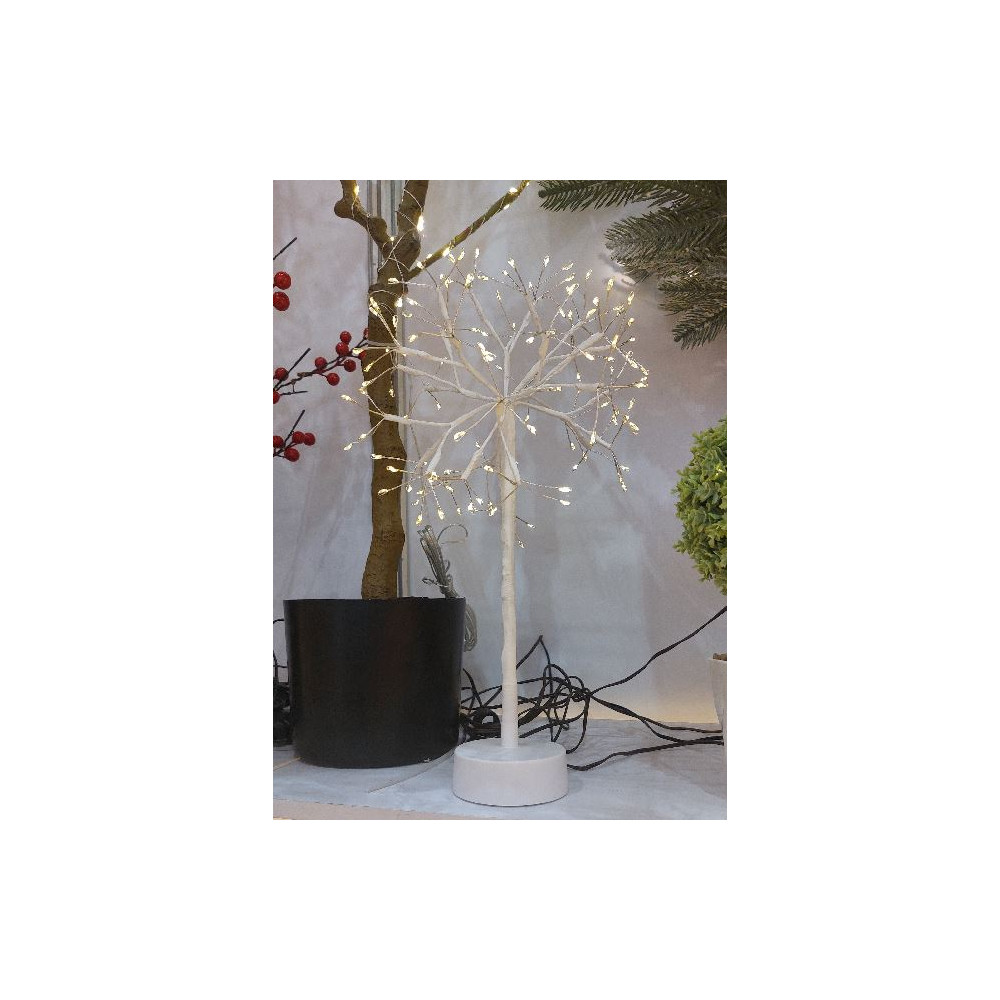 DECO SOFFIONE H35CM 120LED BATT BIANCO