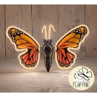 FARFALLA LED ARANCIO 40CM MOVIM C/T 5M C