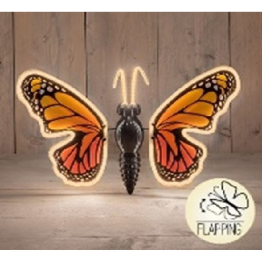 FARFALLA LED ARANCIO 40CM MOVIM C/T 5M C