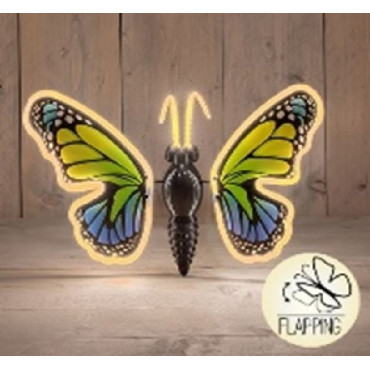 FARFALLA LED VER BLU 40CM MOVIM C/T 5M C