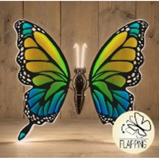 FARFALLA LED VER BLU 60CM MOVIM C/T 5M C