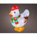 GALLINA NATALE ACRIL 11,5X19XH23CM 30LED