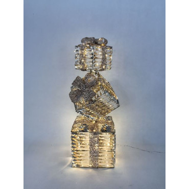 PACCHI REGALO ORO 25X25XH76CM 600LED