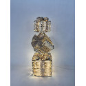 PACCHI REGALO ORO 25X25XH76CM 600LED