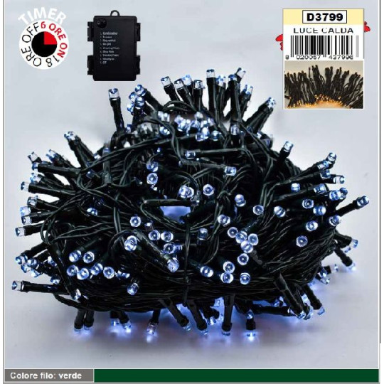 PROMO300 LED BATT TIMER CAVO NERO B.CALD