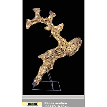 RENNA FILO CRISTAL 120LED H80 LUCE CALDA
