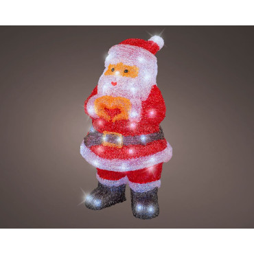 SANTA ACRILICO 21,7XH41,50CM 60LED 2