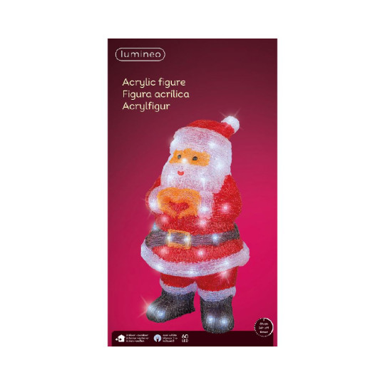 SANTA ACRILICO 21,7XH41,50CM 60LED