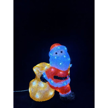 SANTA C/SACCO H26CM ACRIL 30LED FRED OUT