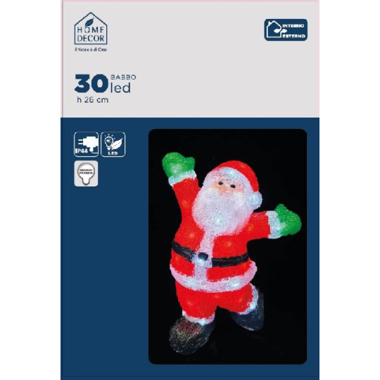 SANTA H34CM ACRIL 30LED FREDDO OUTDOOR