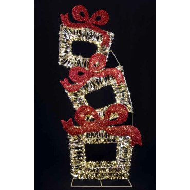 SET 3 PACCHI PVC ORO C/FIOCCO H100CM 960