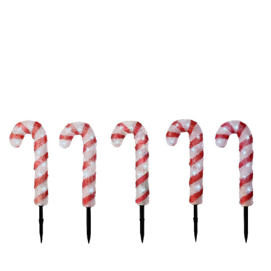 SET 5 CANDY ACRIL H25,50CM 80LED