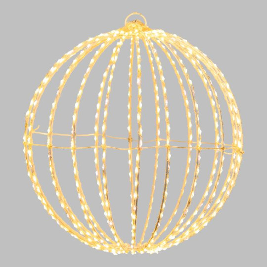 SFERA D30CM 3D WHITE METALLO BIANCO RIPI