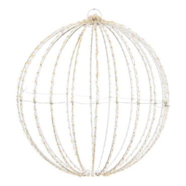 SFERA D30CM 3D WHITE METALLO BIANCO RIPI 2