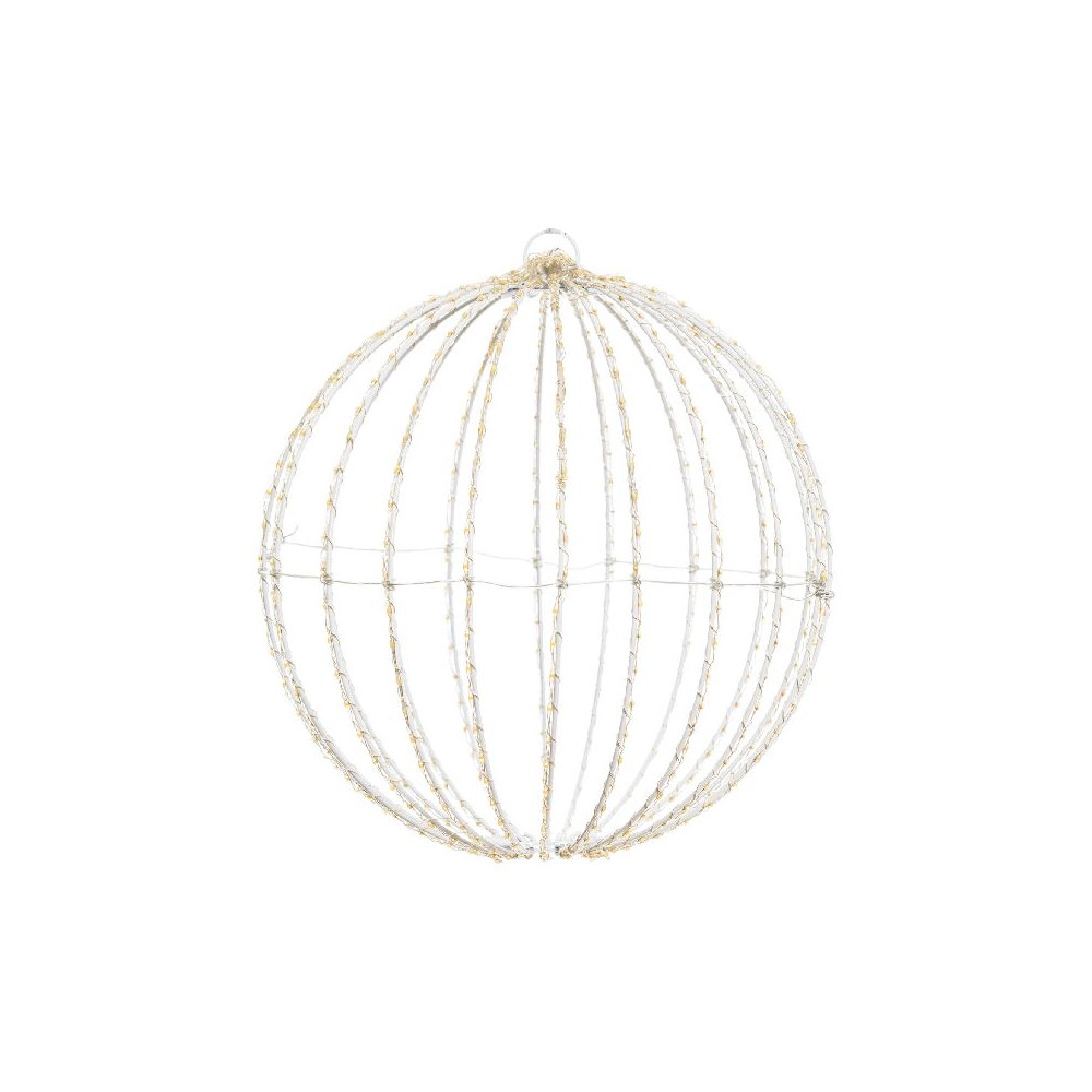 SFERA D30CM 3D WHITE METALLO BIANCO RIPI