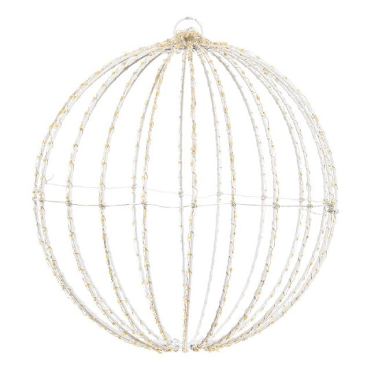 SFERA D30CM 3D WHITE METALLO BIANCO RIPI