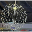 SFERA D40CM 3D METAL CHAMP 256LED C/FLAS