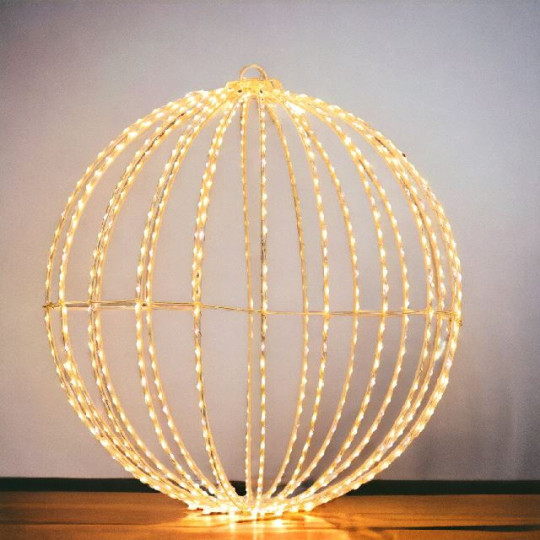 SFERA D40CM BIANCO RIPIEG 720LED CALDO