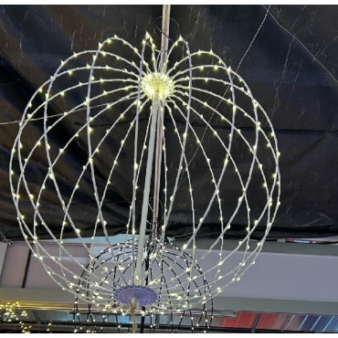 SFERA D50CM 3D METAL CHAMP 320LED C/FLAS