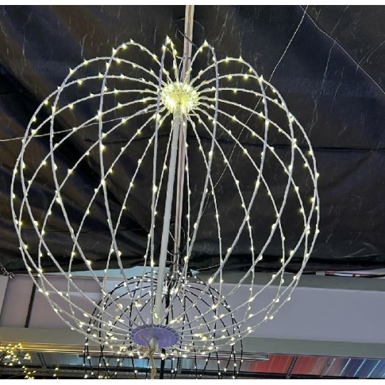 SFERA D50CM 3D METAL CHAMP 320LED C/FLAS