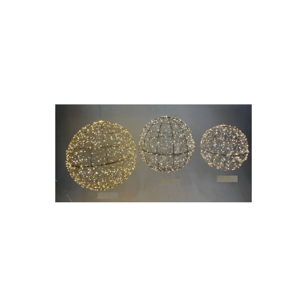 SFERA ORO D40 600LED CALDO FLASH