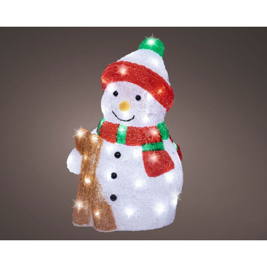 SNOWMAN ACRIL 20X25XH38CM 50LED IP44