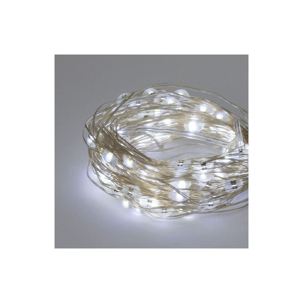 FILO ARGENTO 100 LED JUMBO BIANCO FREDDO