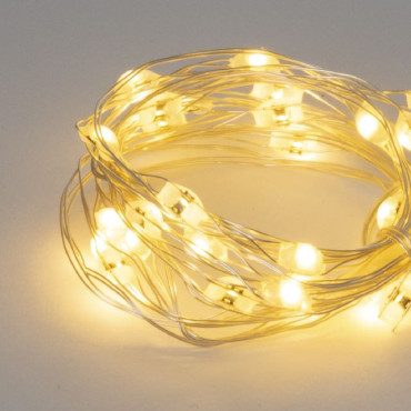 FILO VERDE 30 LED JUMBO BIANCO CALDO 2