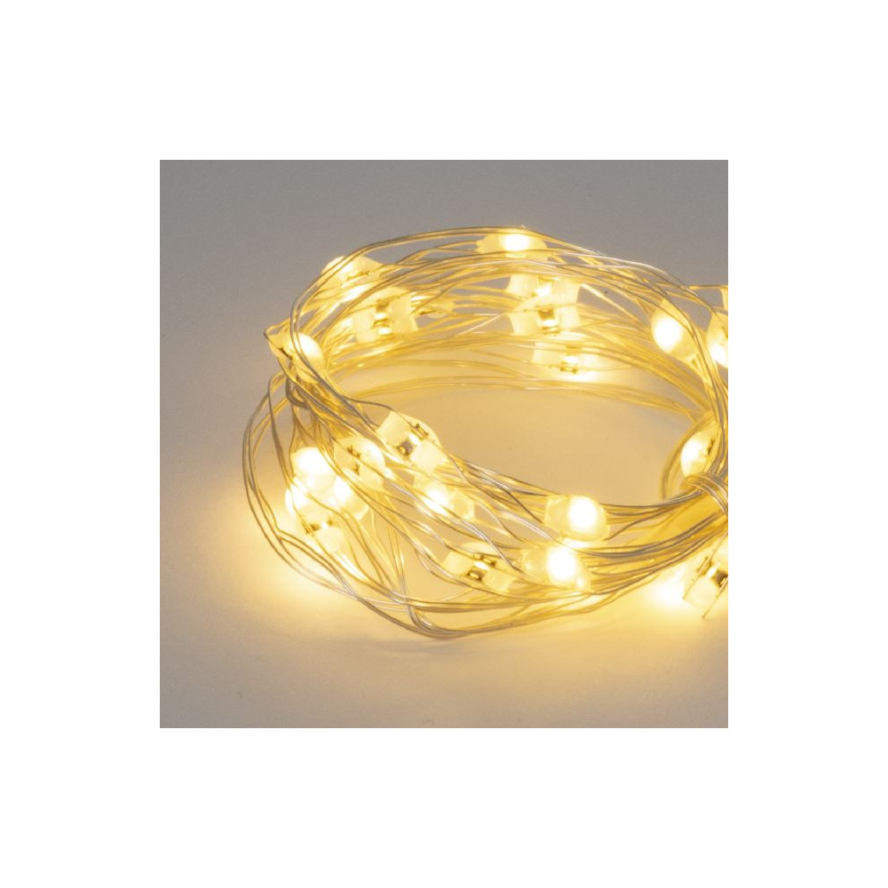 FILO VERDE 30 LED JUMBO BIANCO CALDO