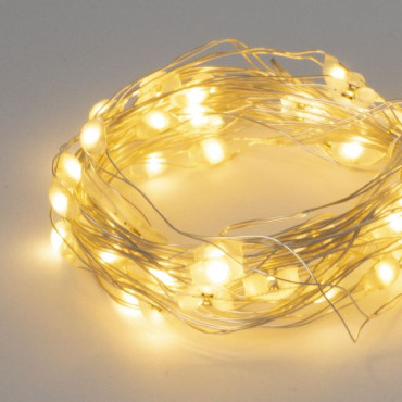 FILO VERDE 50 LED JUMBO BIANCO CALDO 2