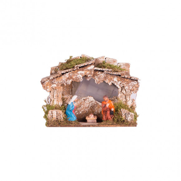 CAPANNA CM. 15X10X11,5 CON NATIVIT· CM.6