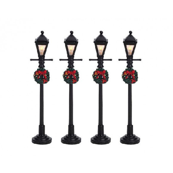 GAS LANTERN STREET LAMP SET OF 4