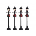 GAS LANTERN STREET LAMP SET OF 4