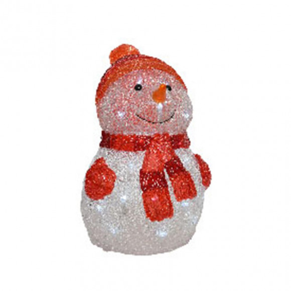 PUPAZZO DI NEVE 40 LED 25X25X35CM