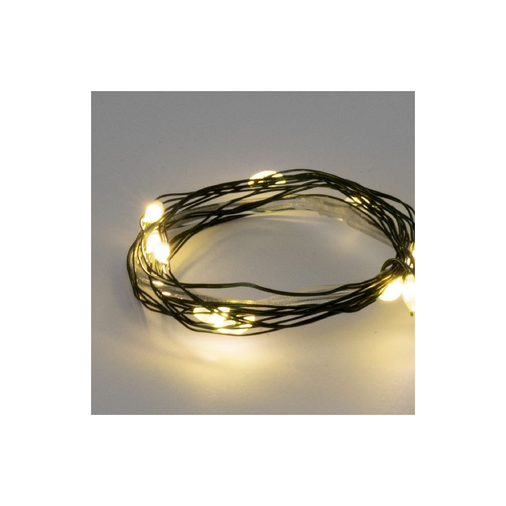 FILO VERDE 10 LED BIANCO CALDO
