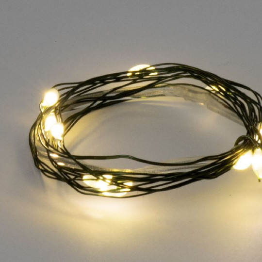 FILO VERDE 10 LED BIANCO CALDO