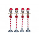 SANTA HAT STREET LAMP, S/4, B/O