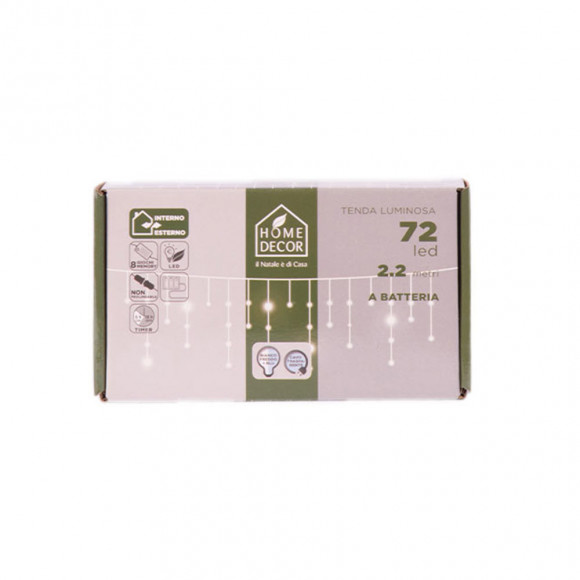 STALLATTITI 72LED ICE C/GIO TRASP BAT 2