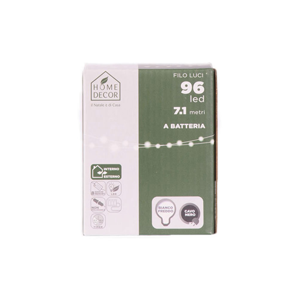 96 LED BATT TIMER C/C NERO BIANCO GHIACC