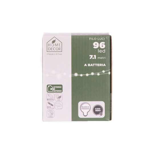96 LED BATT TIMER C/C NERO BIANCO GHIACC